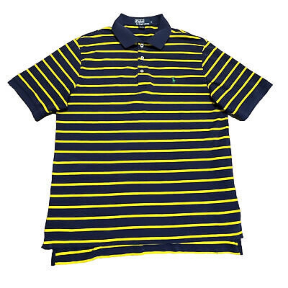 Polo by Ralph Lauren Blue and Yellow Striped Polo Shirt